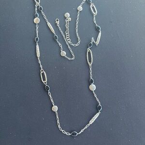 Brighton Silver and Black Chain Necklace
